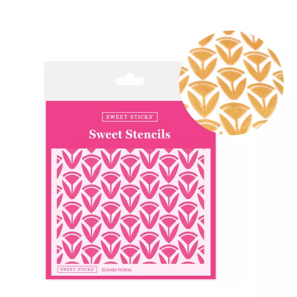 Sweet Sticks Scandi Floral Stencil